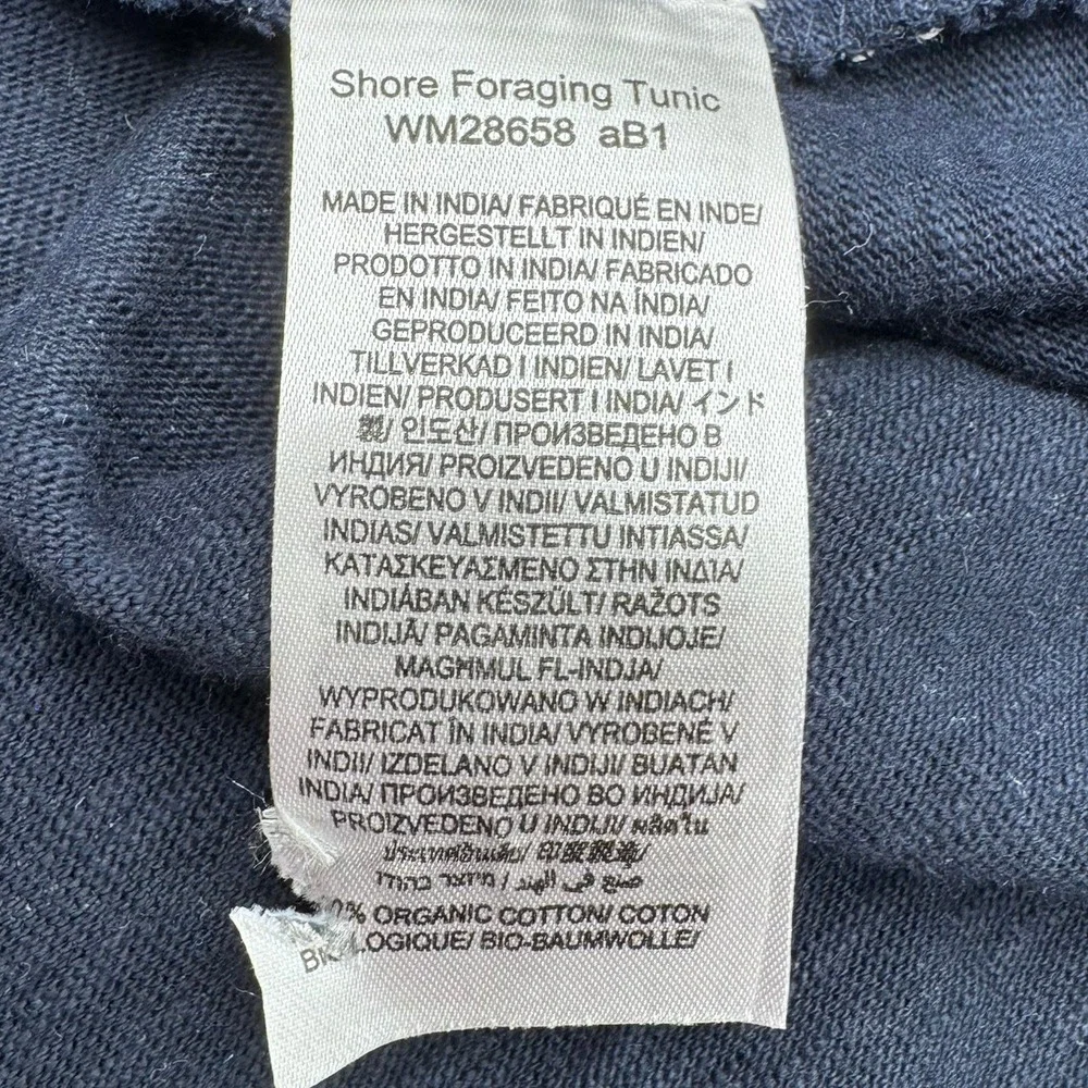 SEASALT CORNWALL Women 12 Blue Shore Foraging Tunic Dress Organic Cotton Pockets